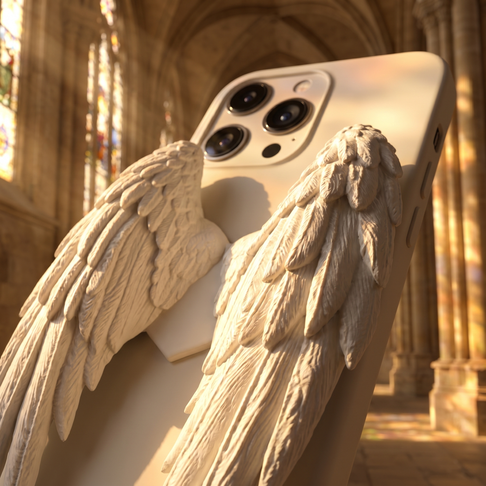 Angel Wings Case — Bone