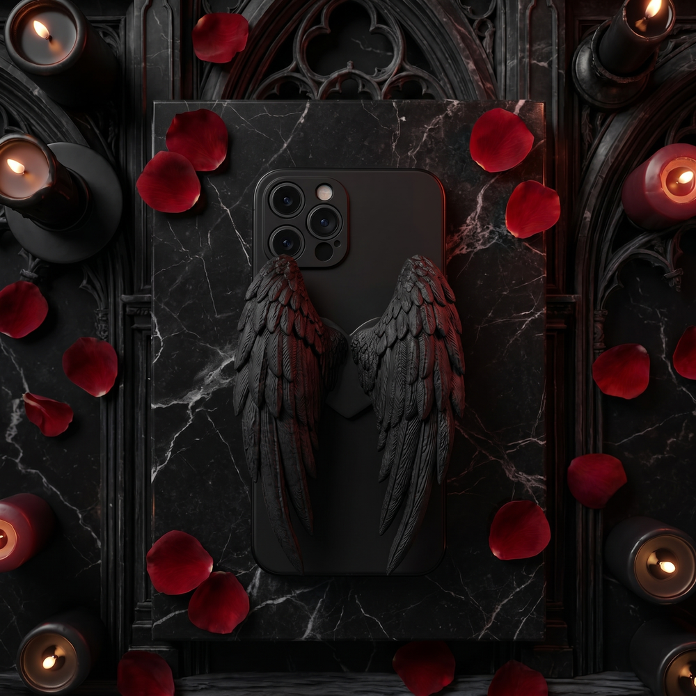 Angel Wings Case — Obsidian