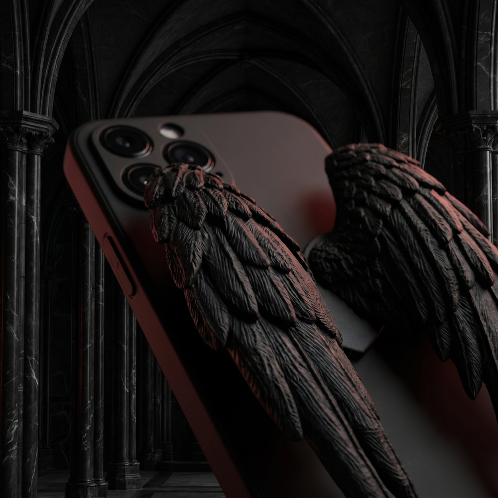 Angel Wings Case — Obsidian