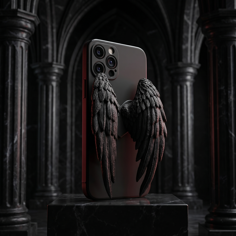 Angel Wings Case — Obsidian
