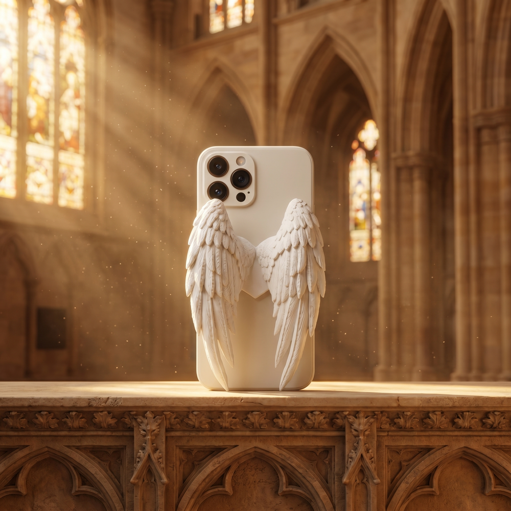 Angel Wings Case — Bone