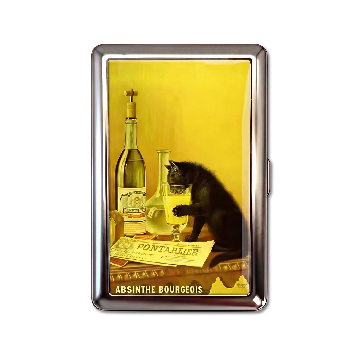 Absinthe Cat — Metal Card Case