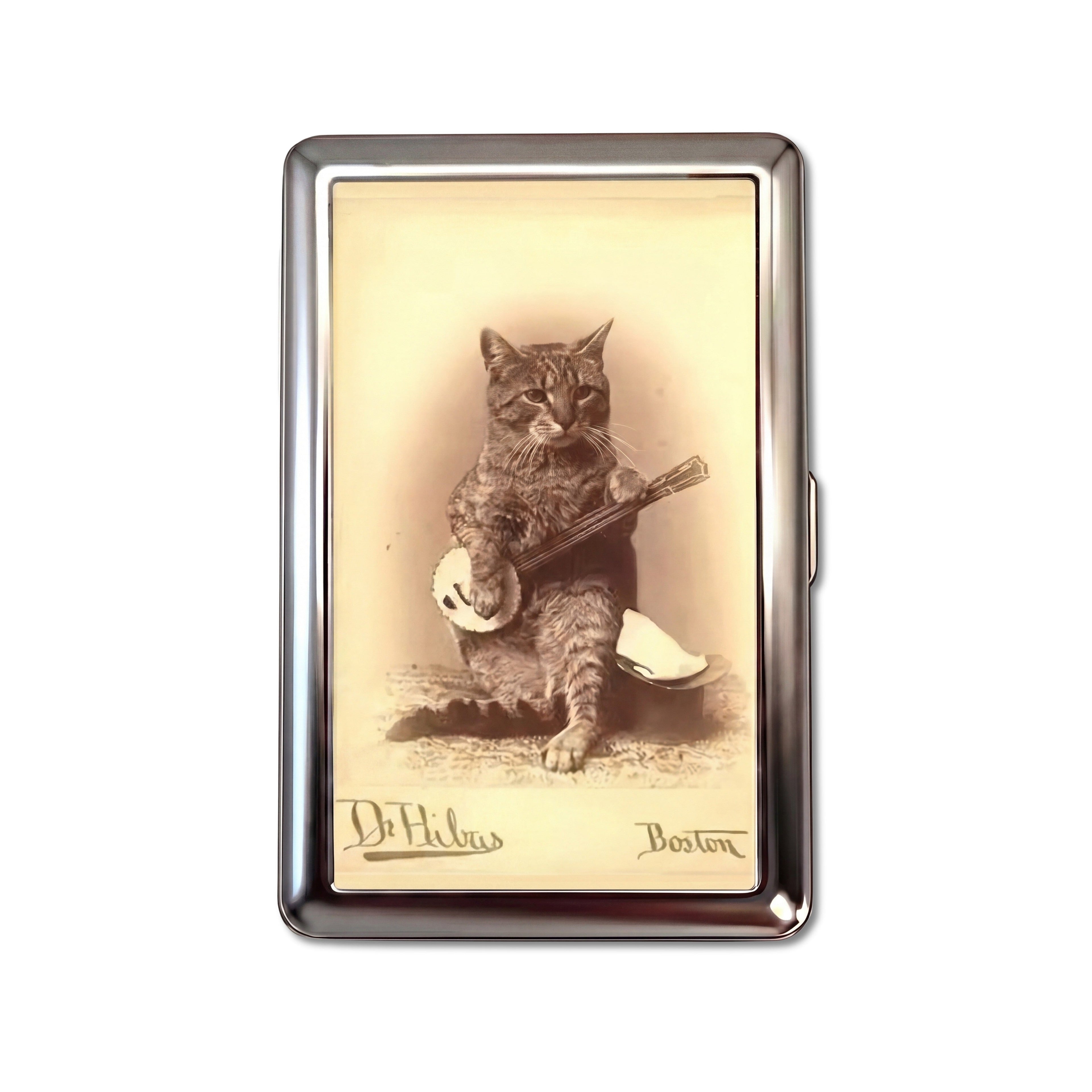 Banjo Cat — Metal Card Case